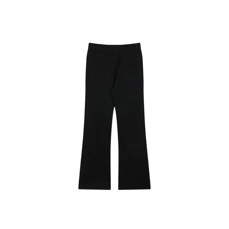 High Street Dark Niche National Tide Zipper Design Pants-1