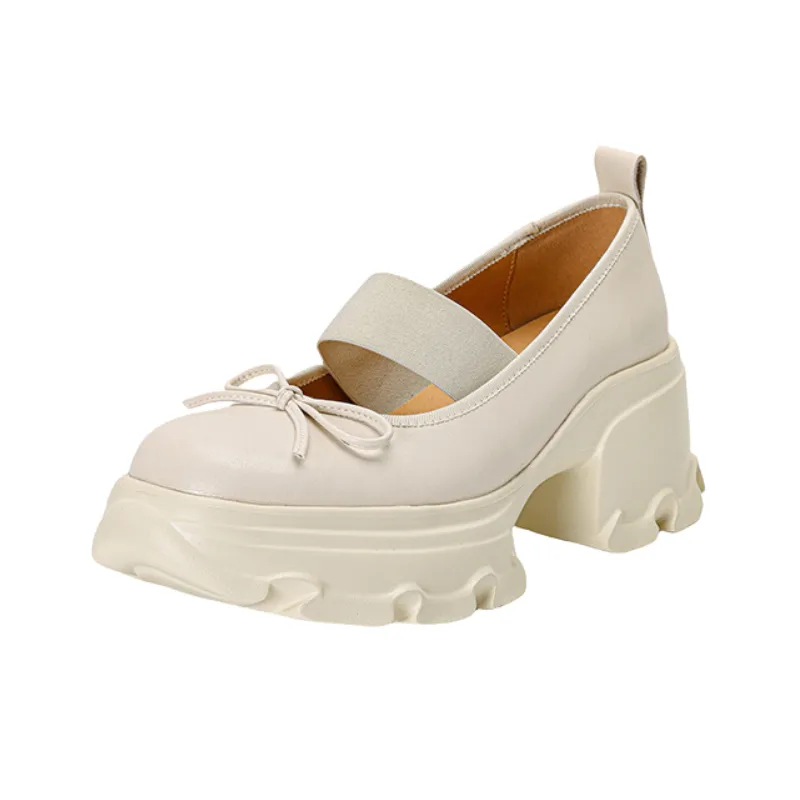 Fashionable Bow Mary Jane Shoes-0