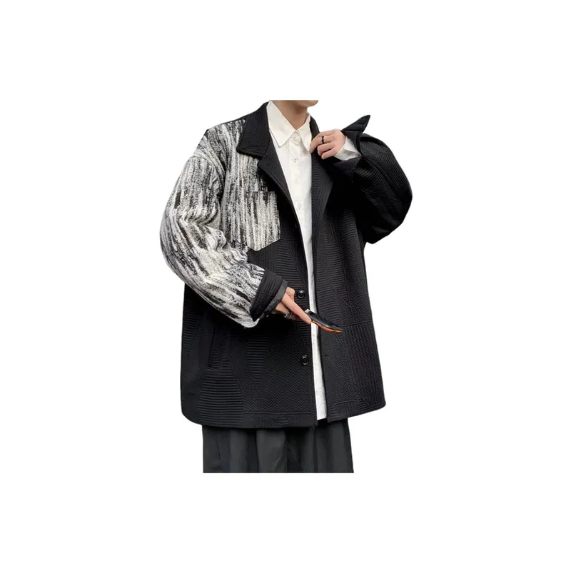 Trendy Jacket with Contrasting Colors-0