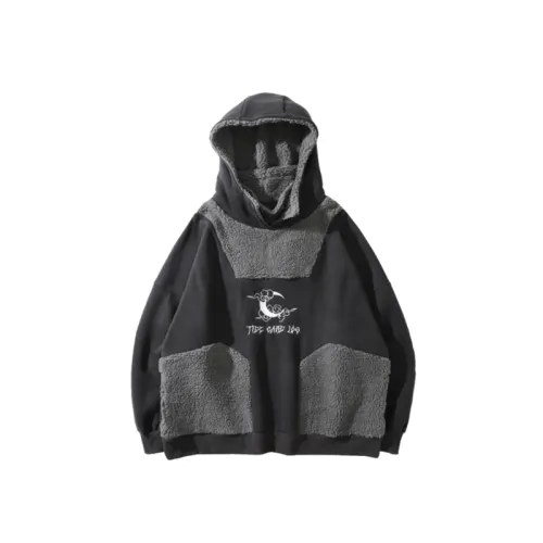 Lamb Fleece Thickened Hooded Collar Sweatshirt