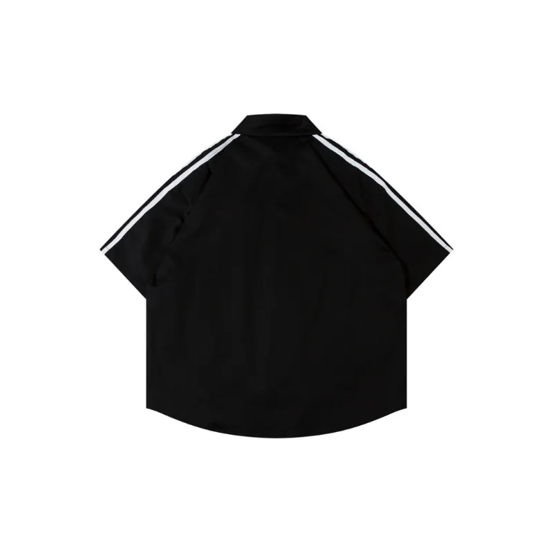 Embroidered Lapel Casual Shirt-5