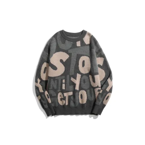 New Vintage Loose Trendy Brand Round Neck Thickened Knitwear swag OOTD