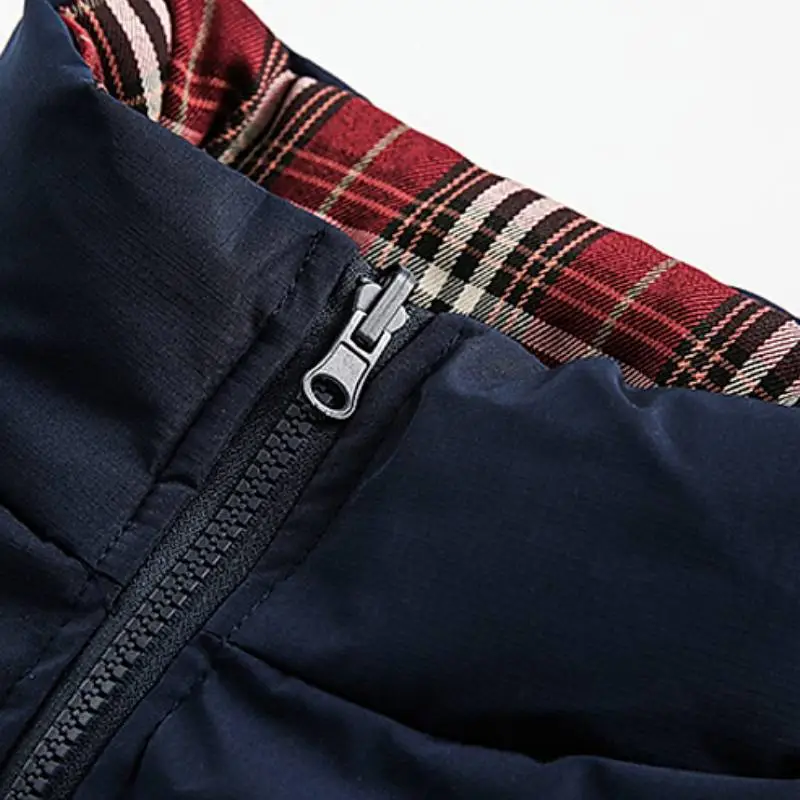 Casual Plaid Quilted Jacket-4