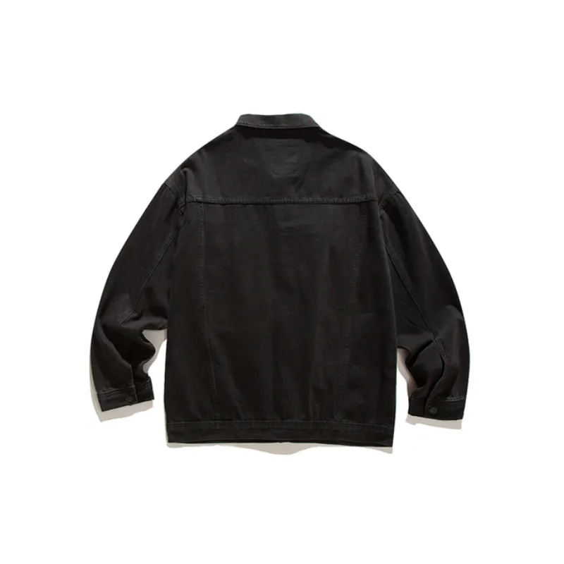 Simple Washed Denim Jacket-1