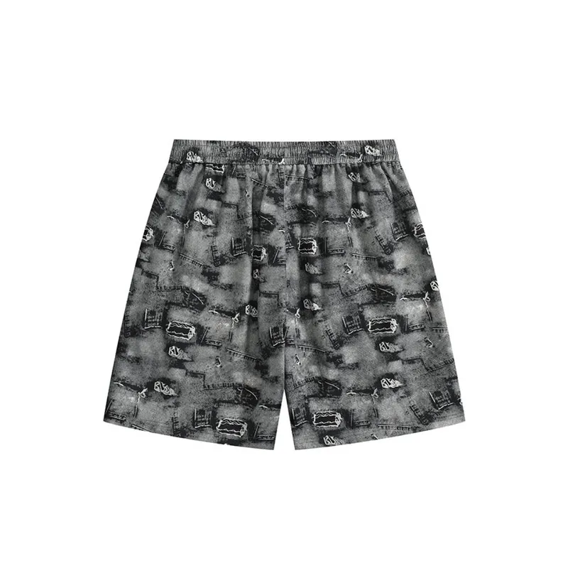 Loose Casual Five Point Baggy Beach Shorts-1