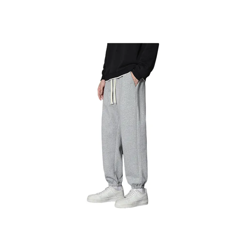 Casual Plain Blended Synthetic Fabrics Casual Pants-2
