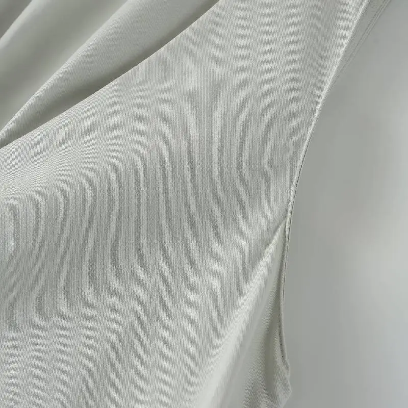 Basics Plain Polyester Dress Women-5