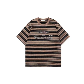 Casual Striped Cotton T Shirt