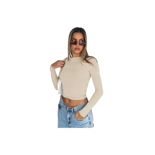Simple Plain Naked Feel Single-Sided Brushed Fabric T-Shirt Women