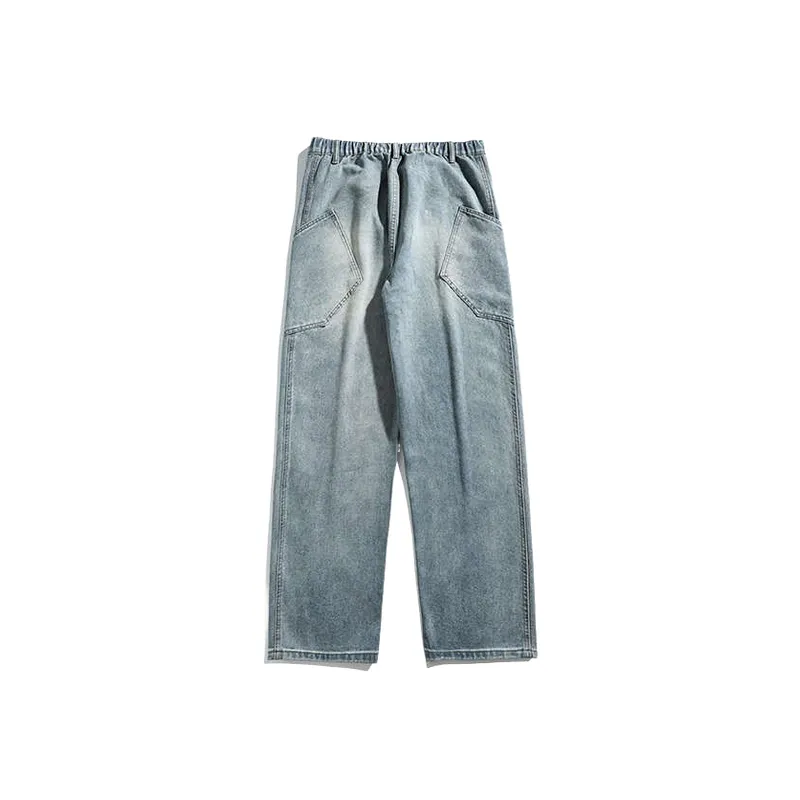 Fashionable Loose Straight Leg Jeans-4