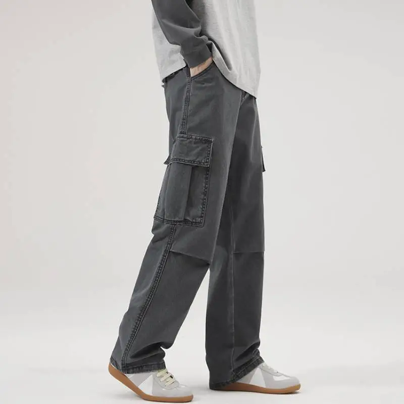 Casual Fashion Loose Cotton Cargo Pants-7