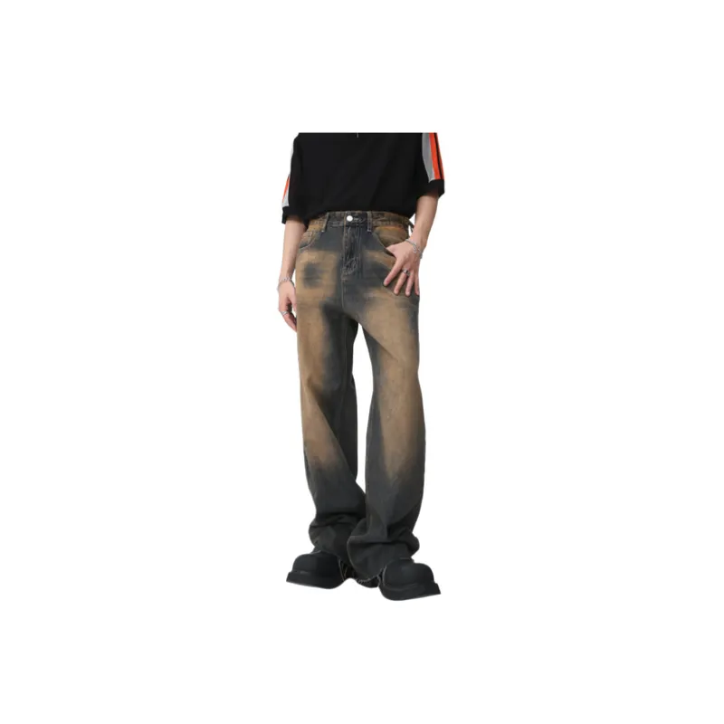 Retro Straight Leg Jeans-1
