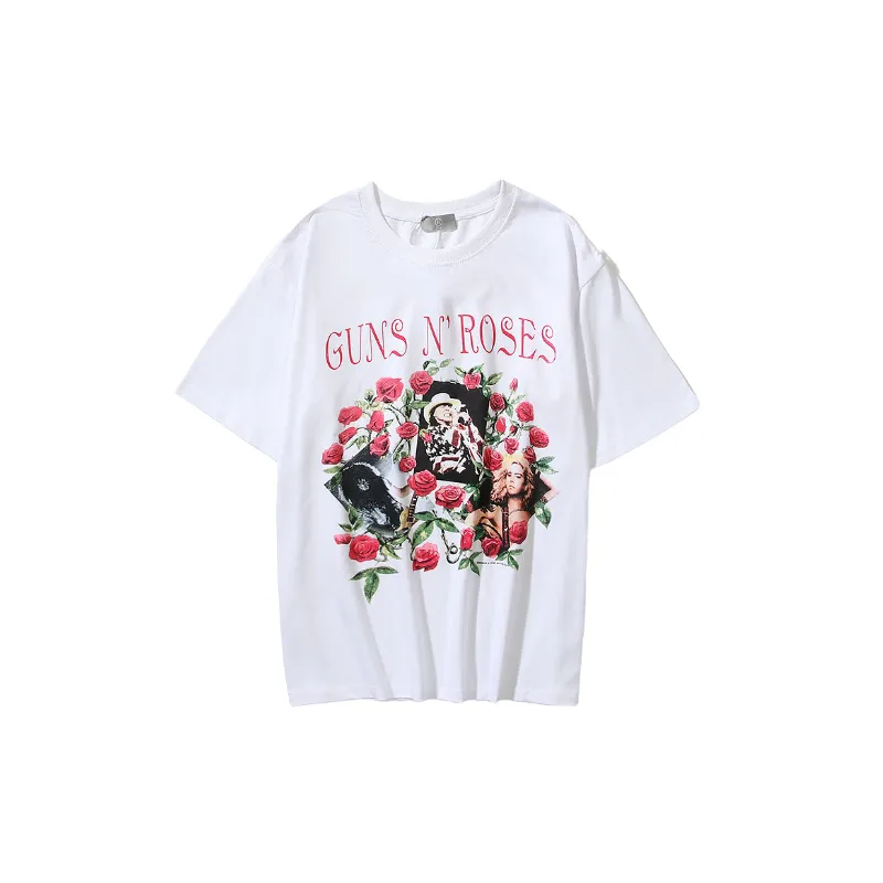 Street Loose Cotton Blended Fabric T Shirt-0