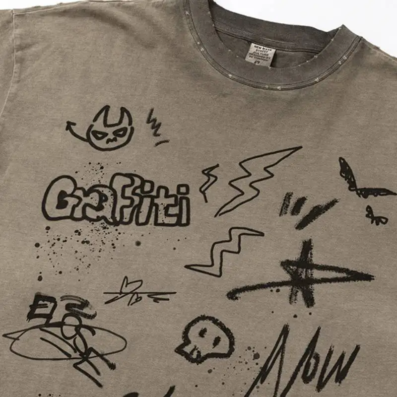 Retro Loose 100% Cotton T Shirt Unisex-4
