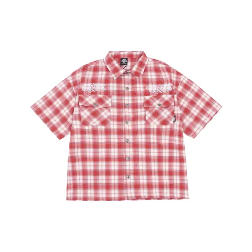 Retro Striped Linen Blend Fabric Shirt Unisex