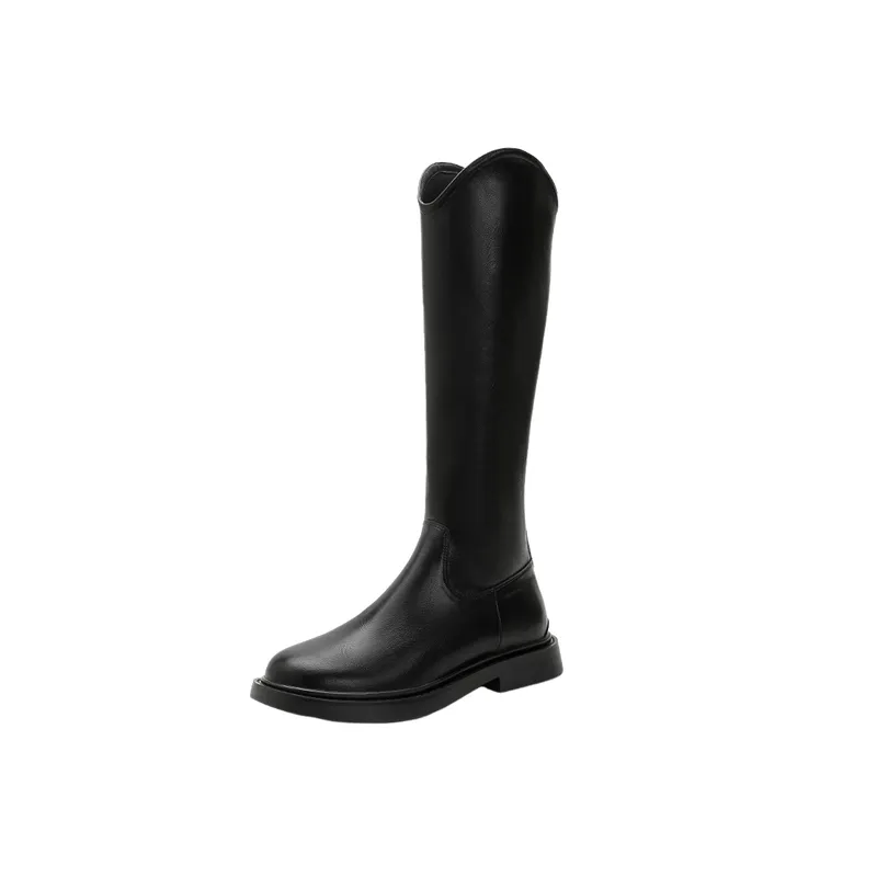 Simple Soft Knee High Boots-3