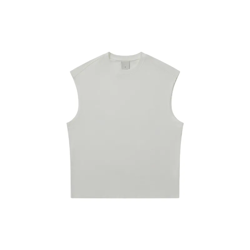 Sporty Plain Cotton Vest-0