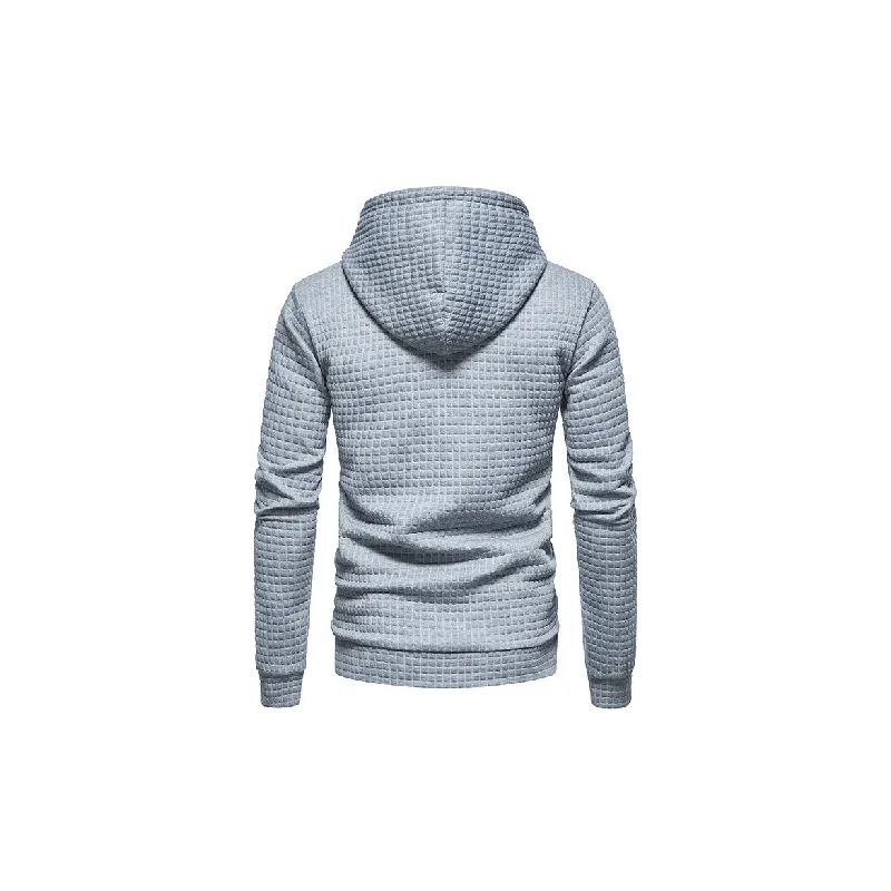 Casual Plaid Cotton Blended Fabric Hoodie-1