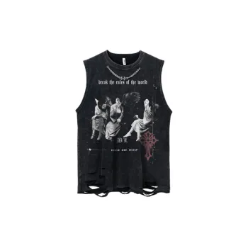 Washed Old Sleeveless Trendy Vest