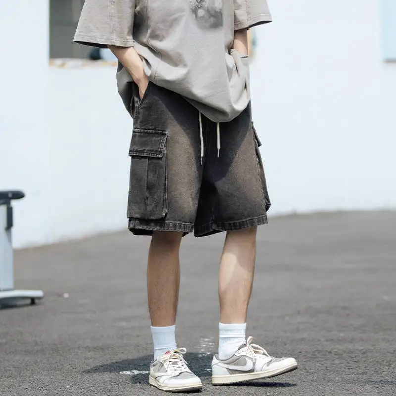 Casual Sporty Denim Shorts-6