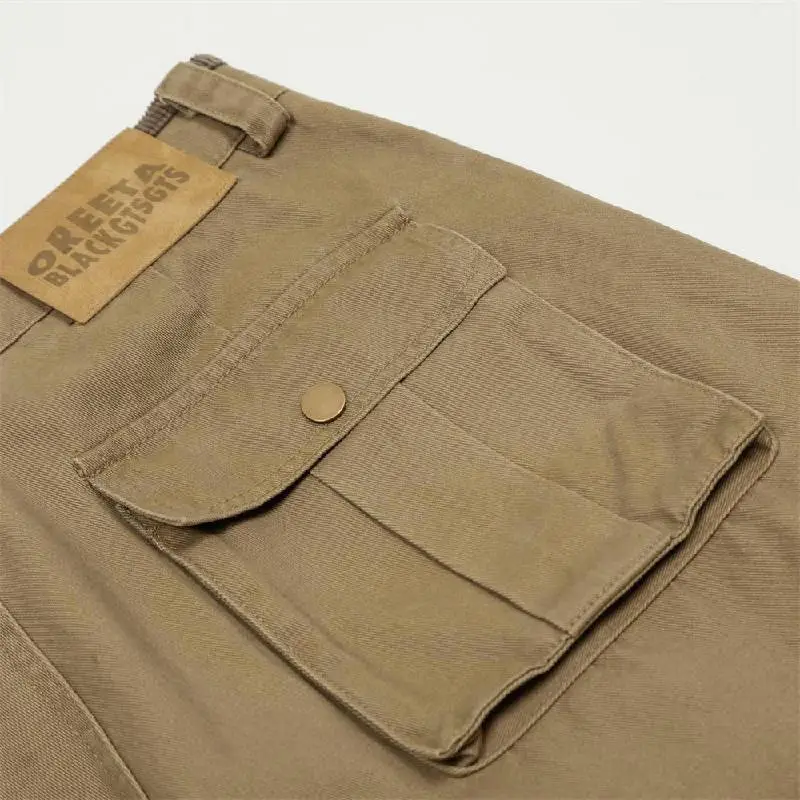 Retro Loose Nylon Cargo Pants-5