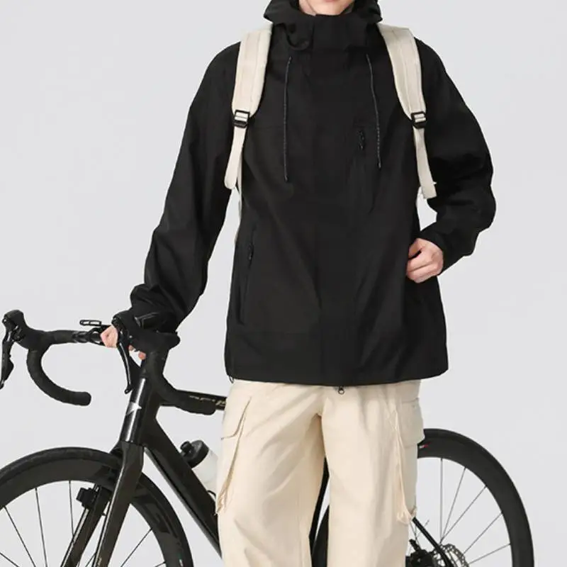 Fashionable Simple Blended Synthetic Fabrics Outdoor Jacket-8