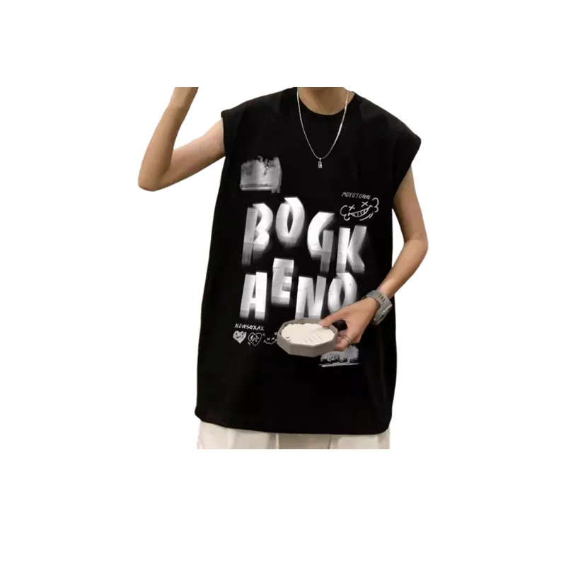 Loose Sleeveless Cotton Vest-1