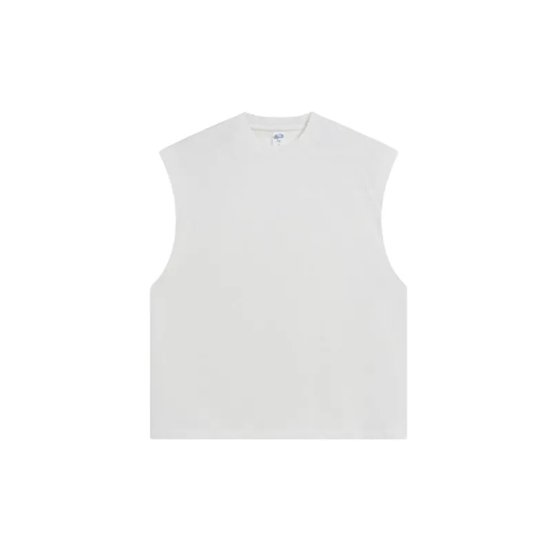 Plain Loose 100% Cotton Vest-8