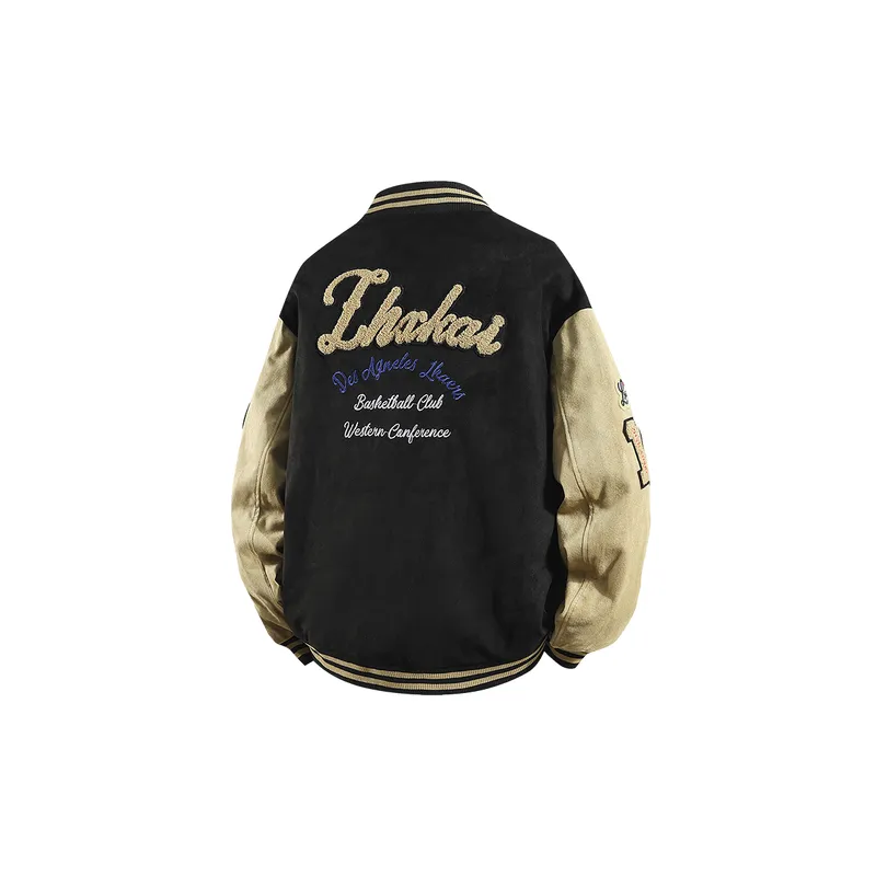 Retro Casual Corduroy Baseball Jersey-9