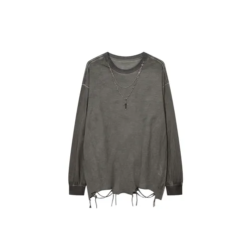 in a bateau neck T-shirt