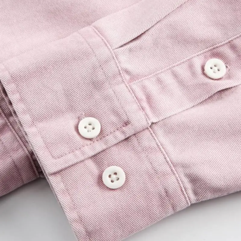 Casual Long Sleeve 100% Cotton Shirt-9