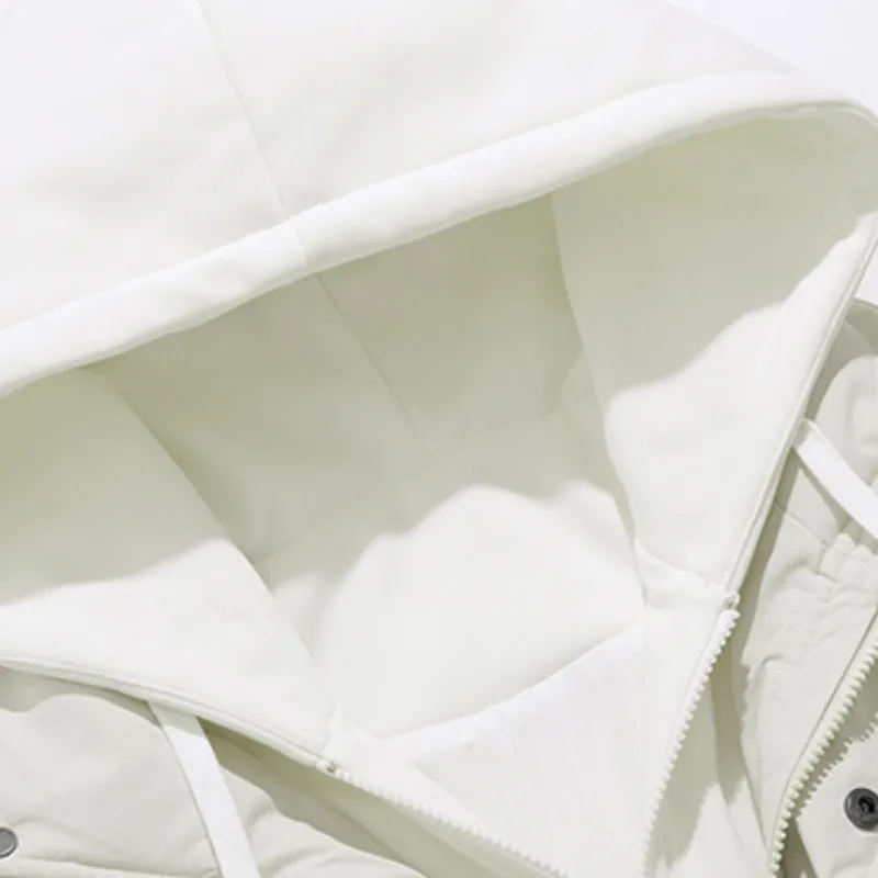 Trendy Loose White Duck Down Jacket-6