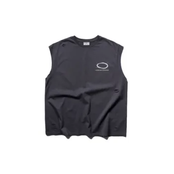 Retro Washed Cotton Blended Fabric Vest