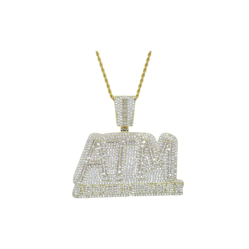 Hip-hop Letter Necklace-3