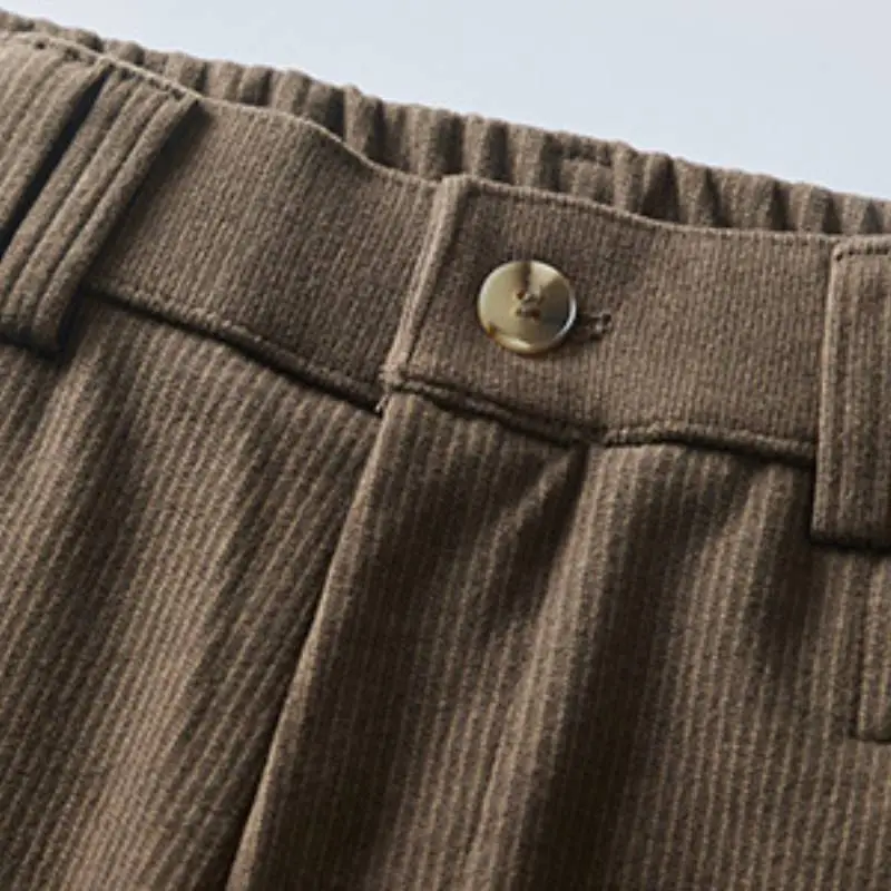 Simple Casual Blended Synthetic Fabrics Casual Pants-4