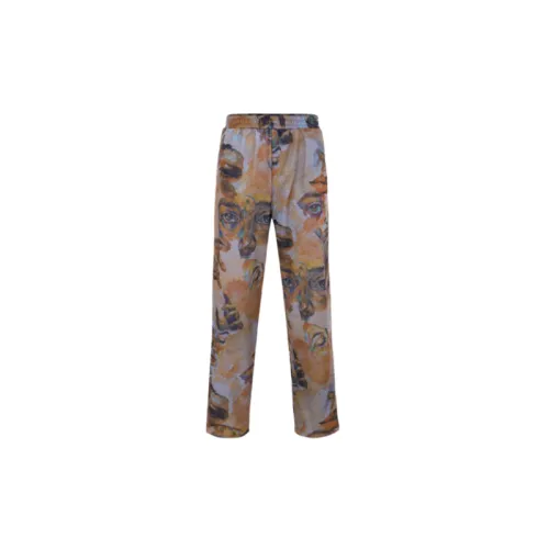 Trendy Printed Mid-waist Loose Casual Trousers