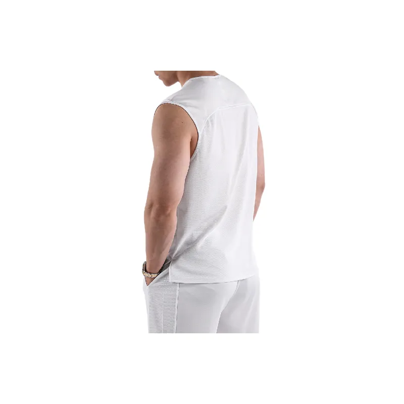 Sporty Breathable Blended Synthetic Fabrics Vest-5