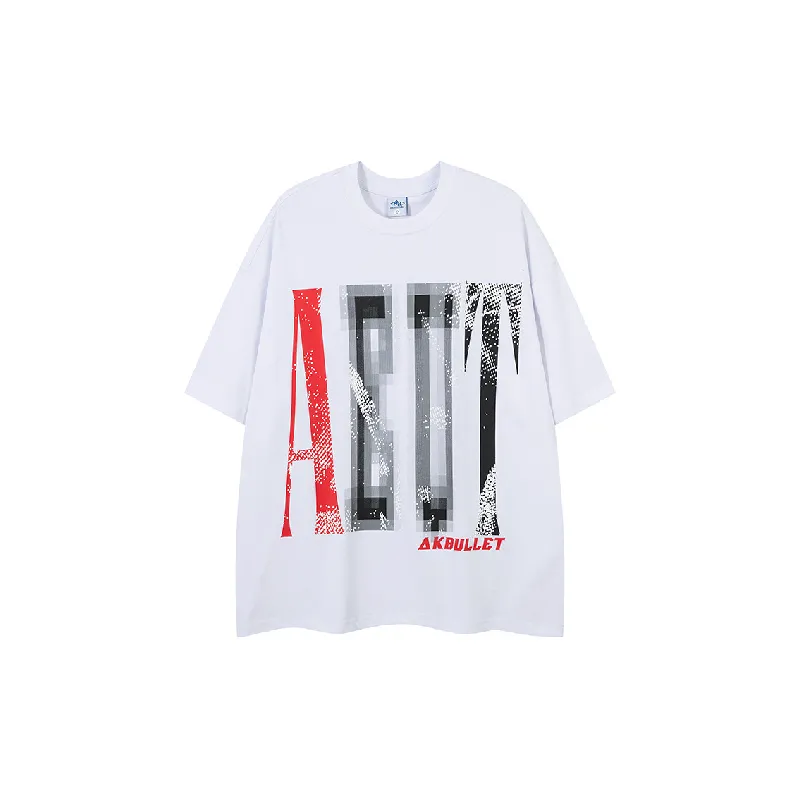 Cartoon Loose Combed Cotton T-Shirt-2