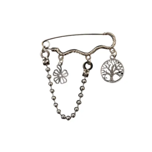 Lan Bao Fan Metal Bag Accessory Womens Silver