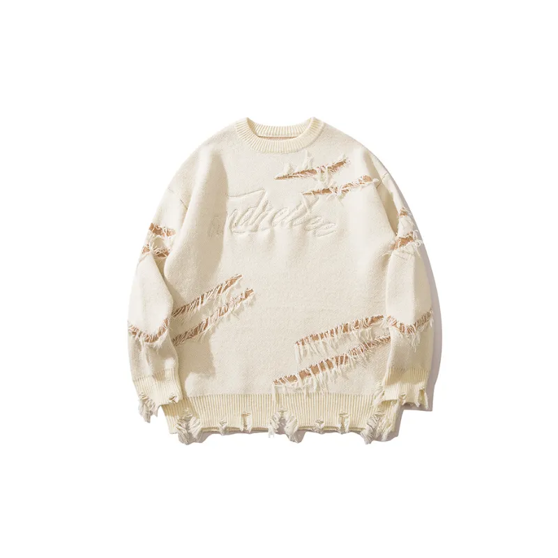 Retro Letter Sweater-0