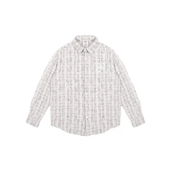 Loose Tweed Check Shirt