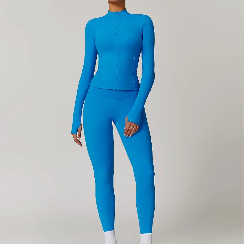 Sporty Soft Long Sleeve Fitness Kit Women-5