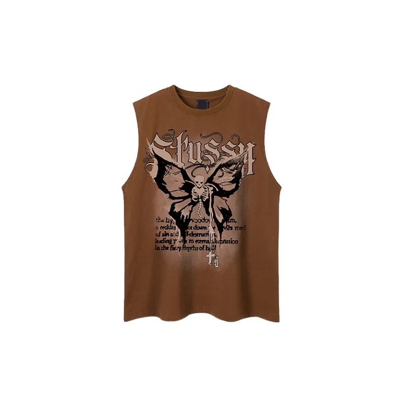 Street Loose 100% Cotton Vest-0