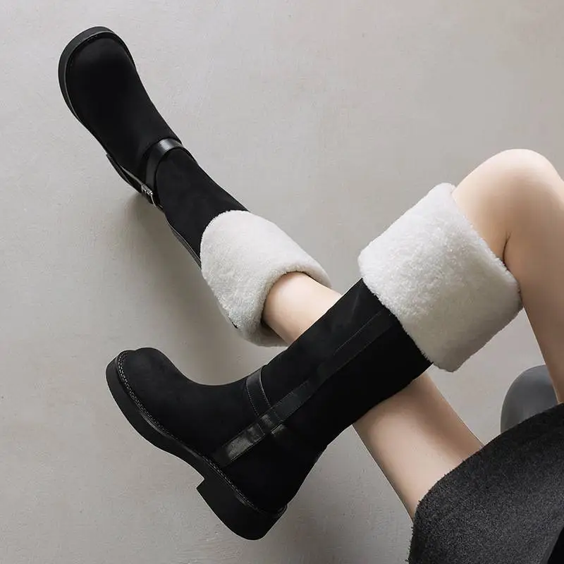 Fashionable Warm Knee High Boots-1