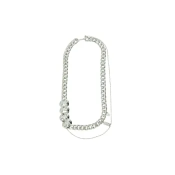 Double Layer Bead Chain Decorative Necklace