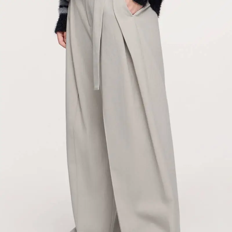 Casual Loose Blended Synthetic Fabrics Suit Trousers-6
