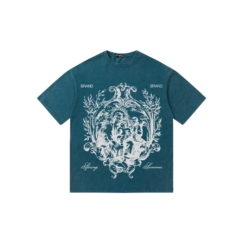 Retro Washed 100% Cotton T Shirt-10