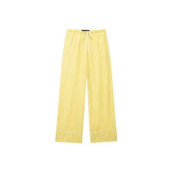 Simple Striped Casual Pants Women