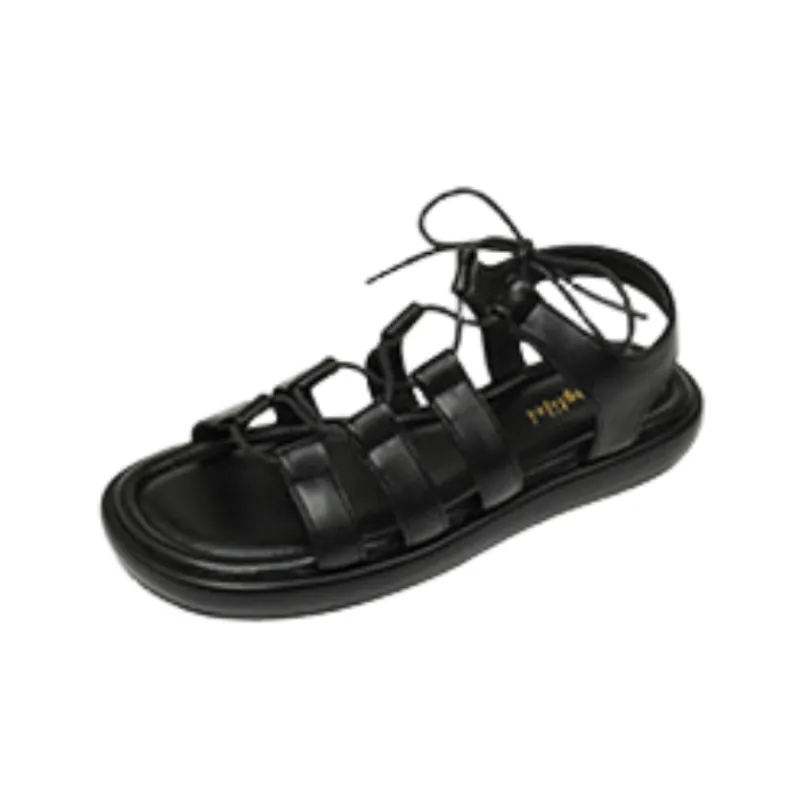 Retro Plain Roman Sandals-8