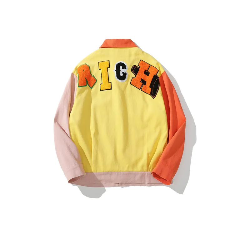 Trendy Colorblock Baseball Jacket-3